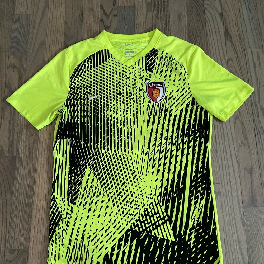 Nike Neon Yellow and Black Men's Jersey